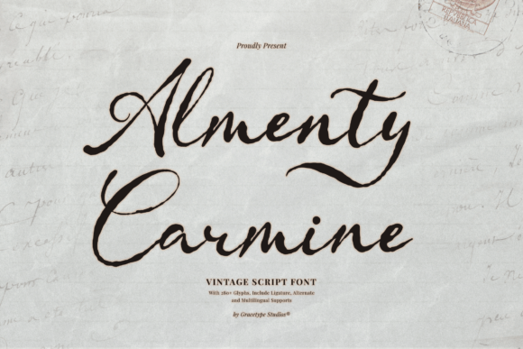 Almenty Carmine: A Classic Script Font for Timeless Design