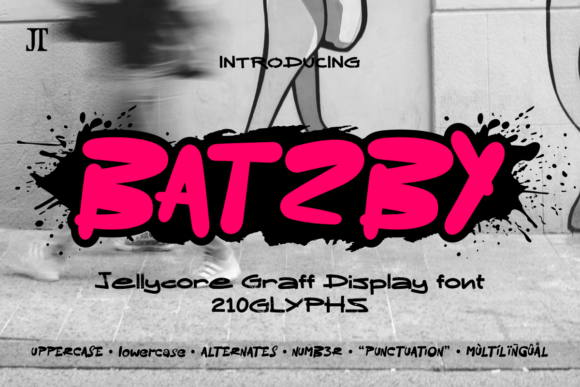Batzby: Bold Jelly-Style Graffiti Font for Creative Projects