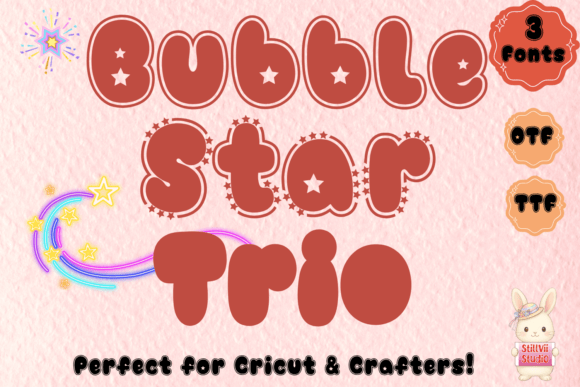 Bubble Star Trio: A Burst of Retro Magic for Crafters
