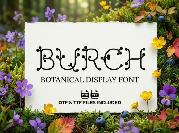 Burch: A Whimsical Woodland Typeface for Natural Brands