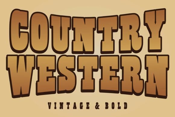 Country Western: Bold Vintage Font for Authentic Design