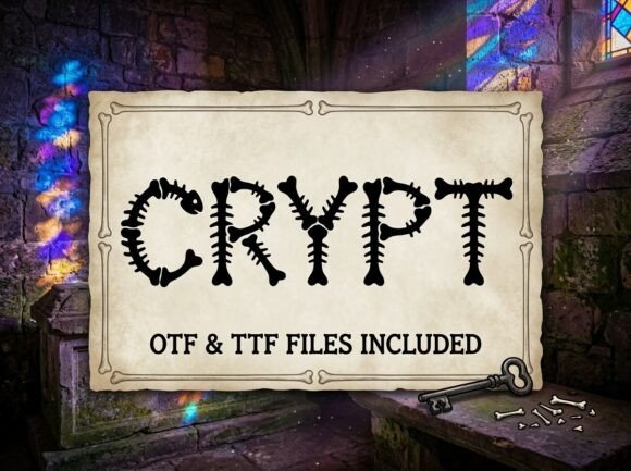 Crypt: A Bone-Chilling Typeface for Dark Designs