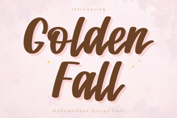 Golden Fall: A Cozy Handwritten Script Font for Creative Projects