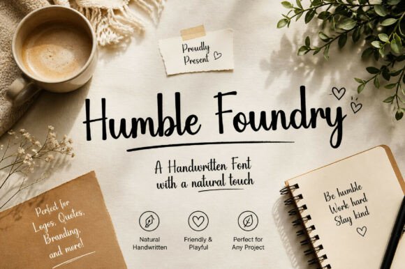 Humble Foundry: A Handwritten Script for Modern Design