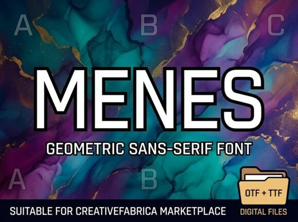 Menes: A Bold Decorative Display Font for Creative Projects