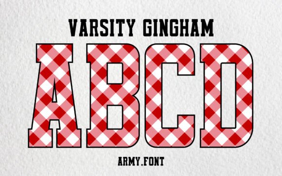 Varsity Gingham Red: A Font of Academic Flair